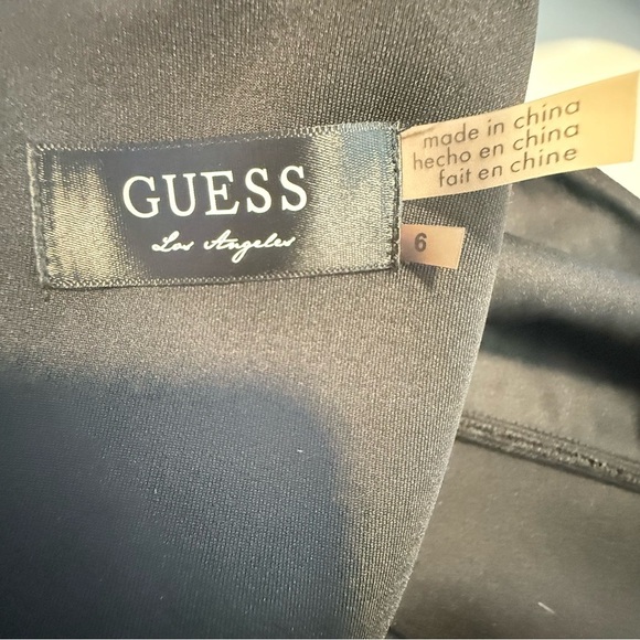 Guess Black Asymmetrical Wrap Mini Dress - Picture 6 of 9